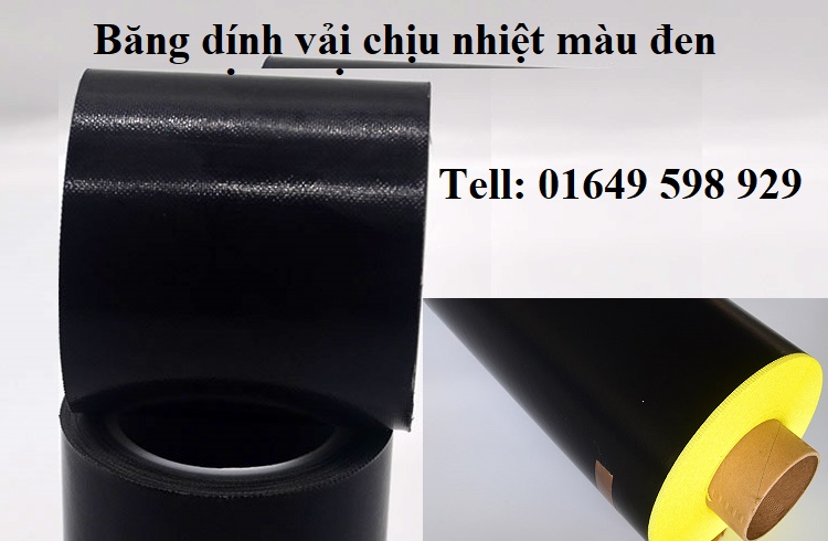 Băng dính vải chịu nhiệt màu đen